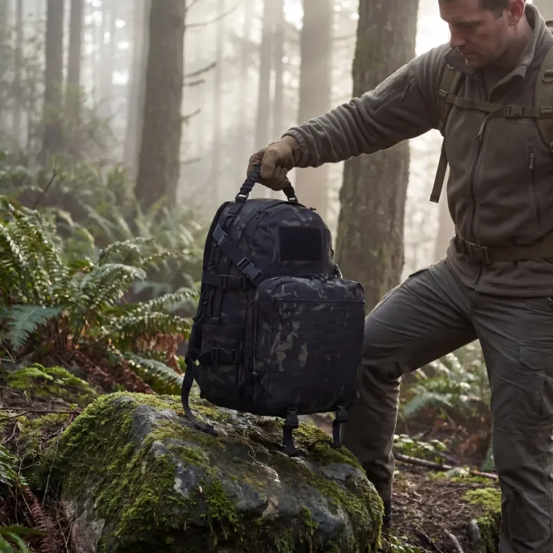 Heavy outdoor bag waterproof material travel backpack, suitable for camping and mountaineering