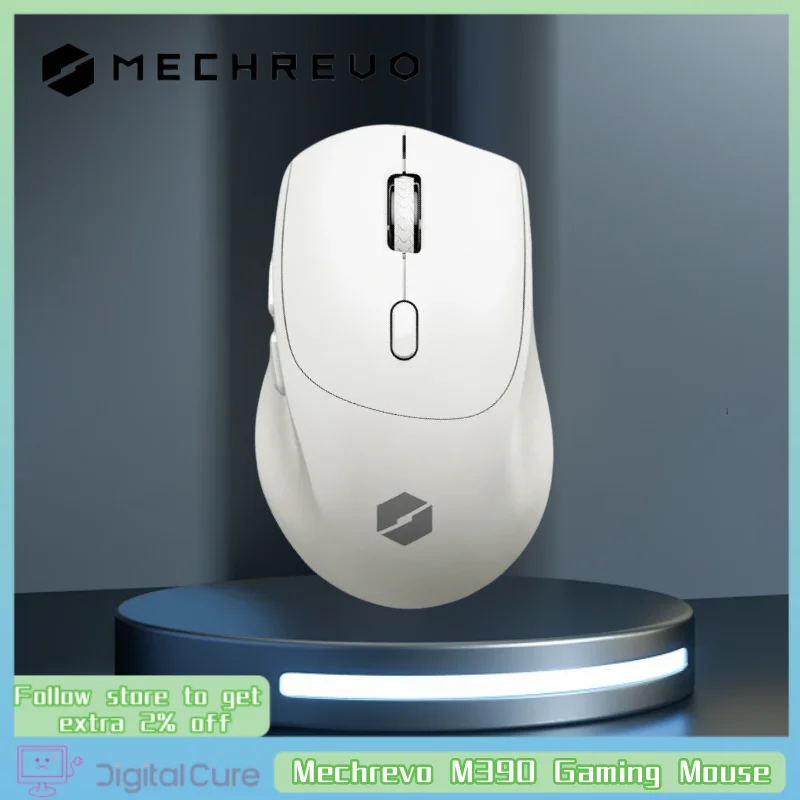 new Mechrevo M390 Gaming Mouse 2.4g Wireless Bluetooth Dual Mode Paw3212 Silent Micro Motion Gaming Office Long Endurance Mouse