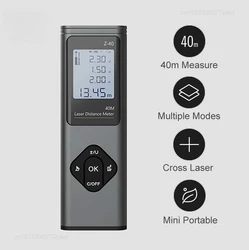 Xiaomi RONGUAN 2 in 1 telemetro Laser Cross Line Casting LR1 inclinometro digitale misurazione dell'angolo righello di livello Laser 40M misura