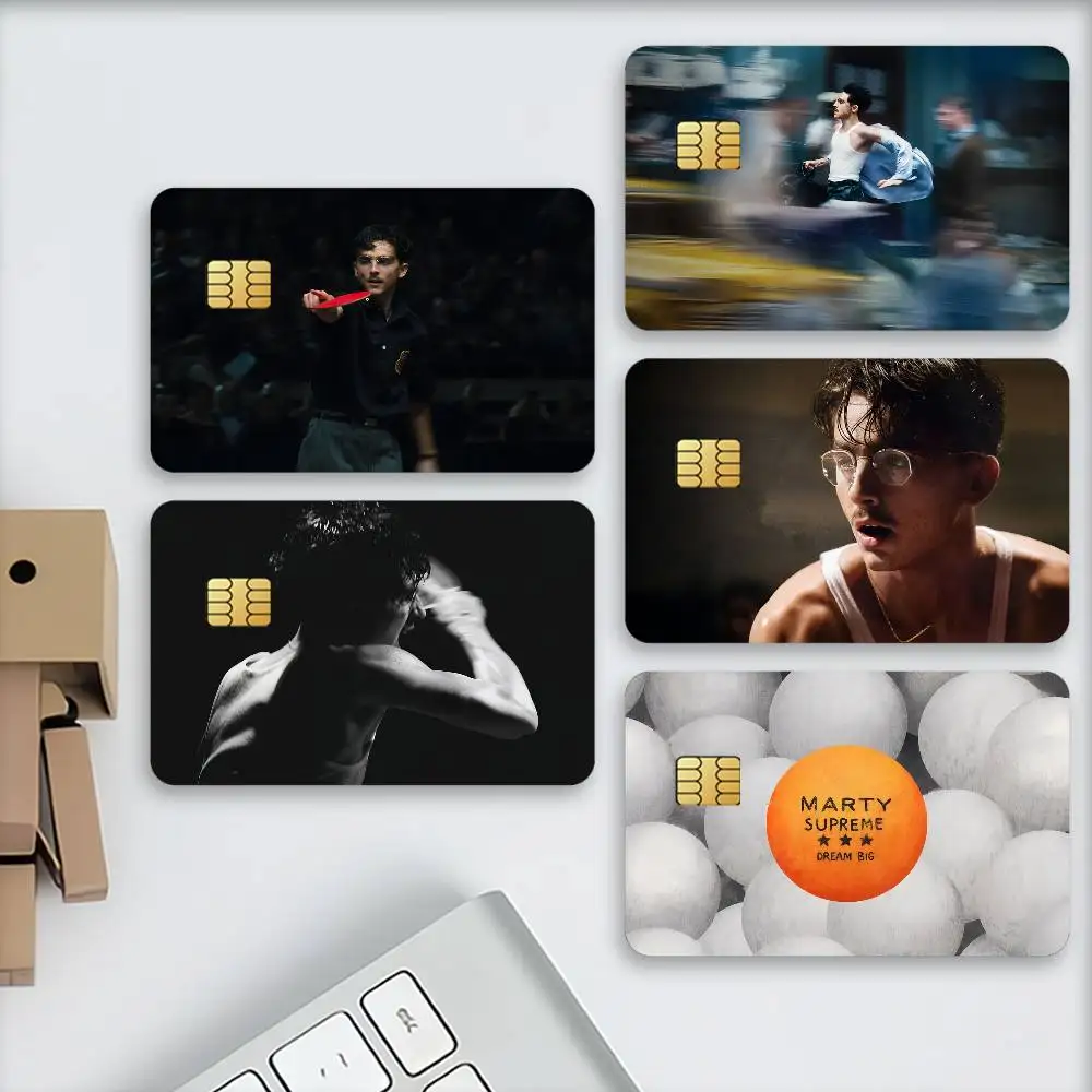 Movie Marty S-Supreme Credit Card Stickers Skin For Bank Debit Decorative Protection Scratch-resistant Gift 4PCS