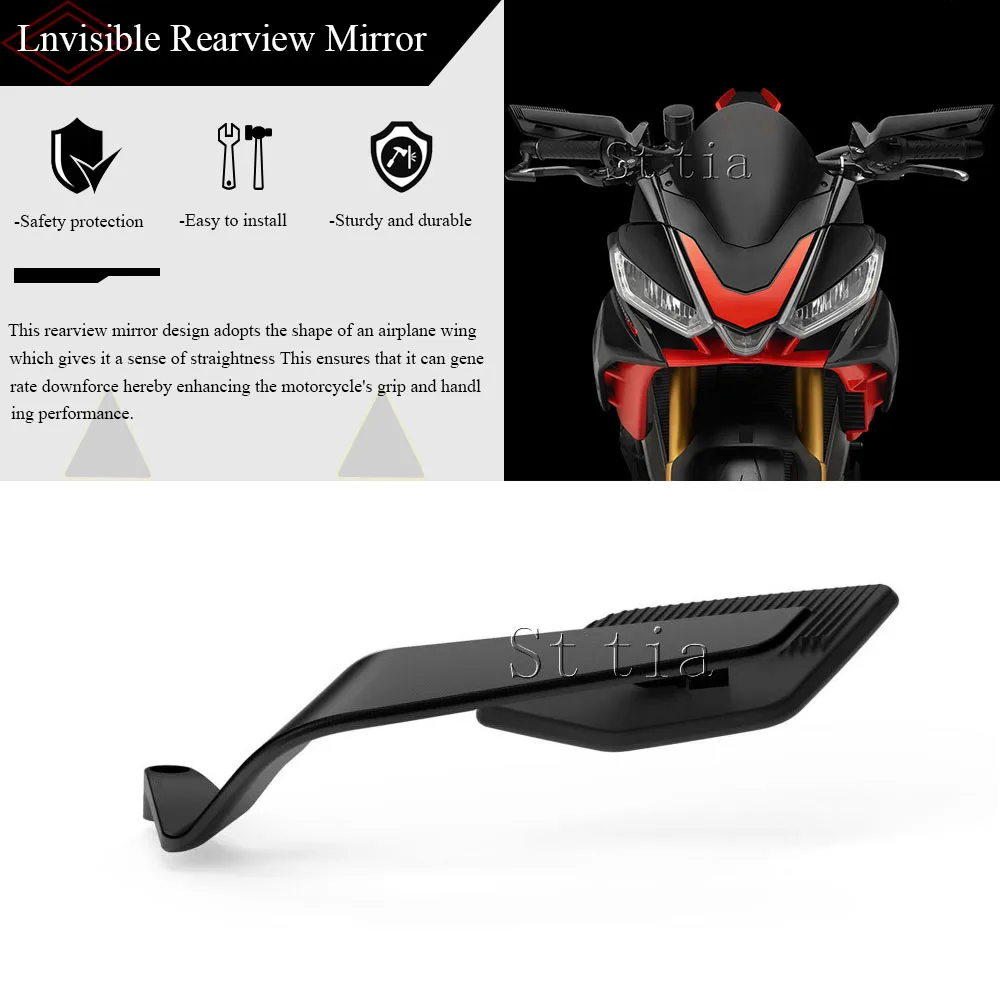 

Motorcycle Aluminium Wind Wing Adjustable Rotating Rearview Mirror For Aprilia Tuono 660 Factory Tuono 457 Tuono 1100 V4 RR