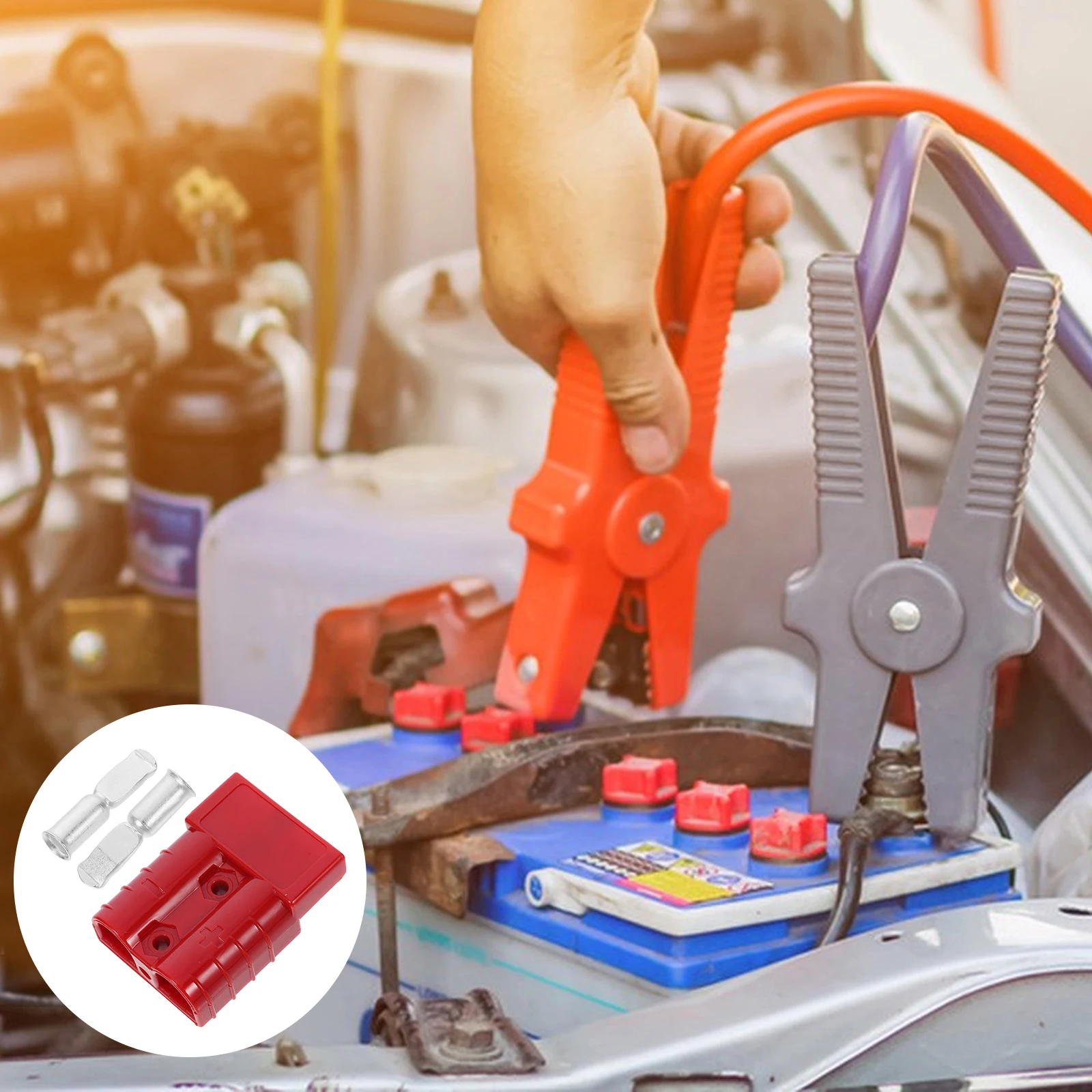 

50A 600V Power Connector Quick Disconnect Plug For Car Atv Bike Winch Motors Wire Harness Silver Plated Copper High