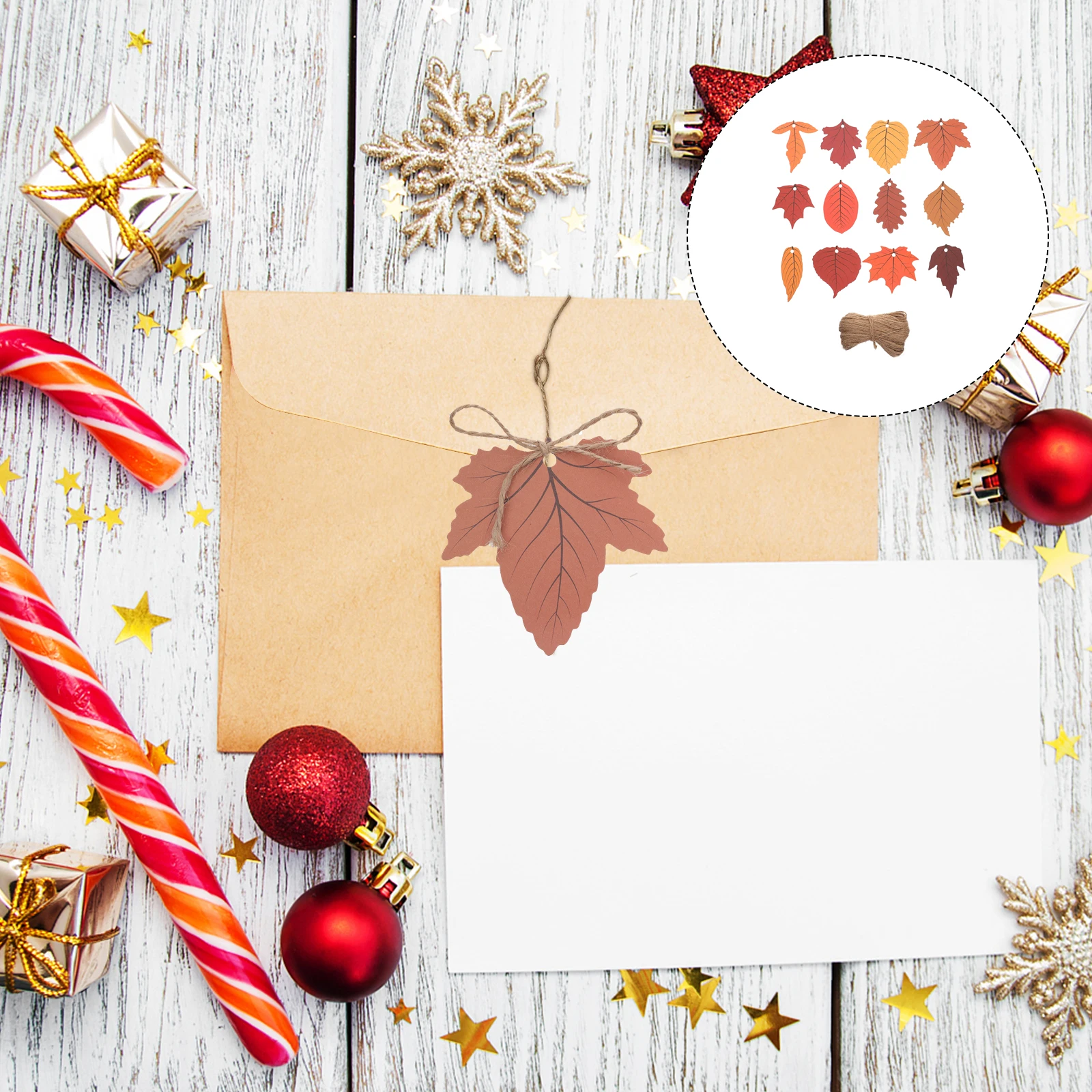 120 Buah Tag Pembungkus Kado Dekorasi Bar Rumah Pernikahan DIY Dekorasi Pesta Thanksgiving Halloween Daun Maple Simulasi