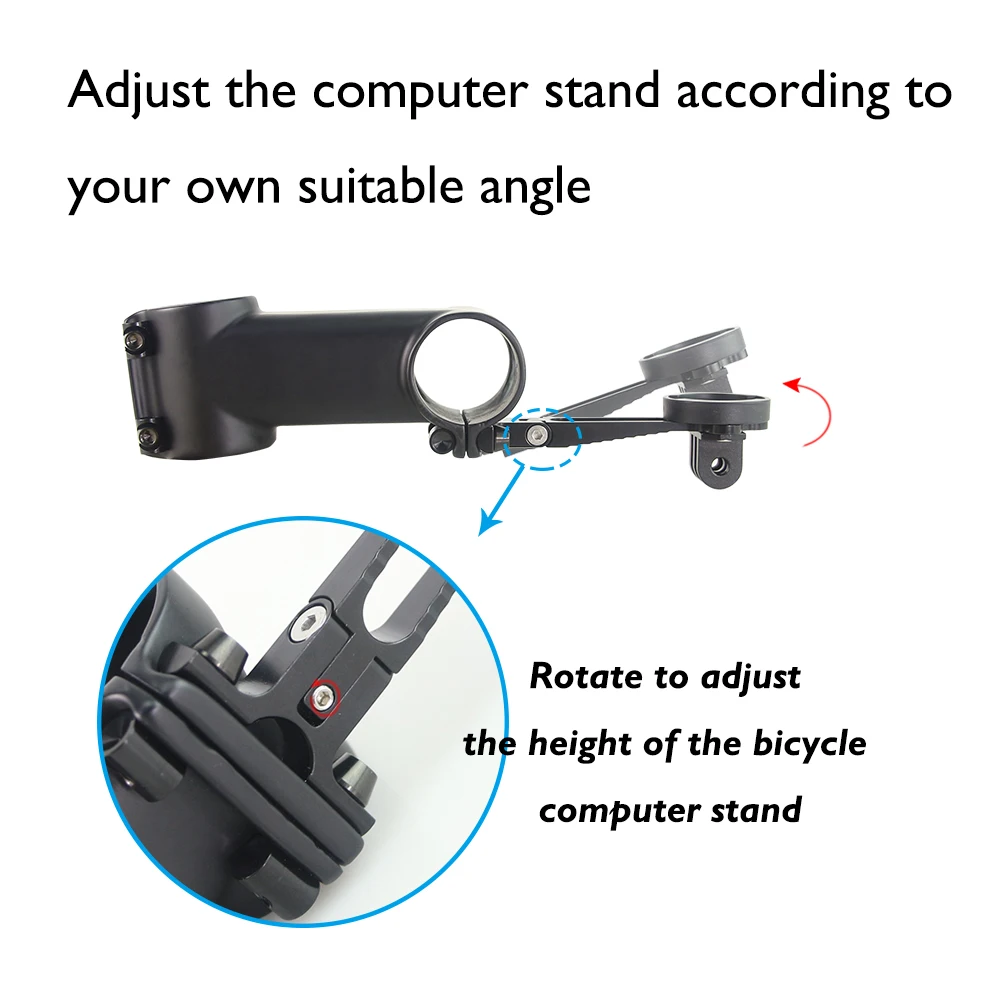 DARIMO -IX24 support d'ordinateur réglable pour vélo en aluminium pour tige IX2/IX4 8 en 1 ordinateurs vis Ti à Angle réglable 15.4g