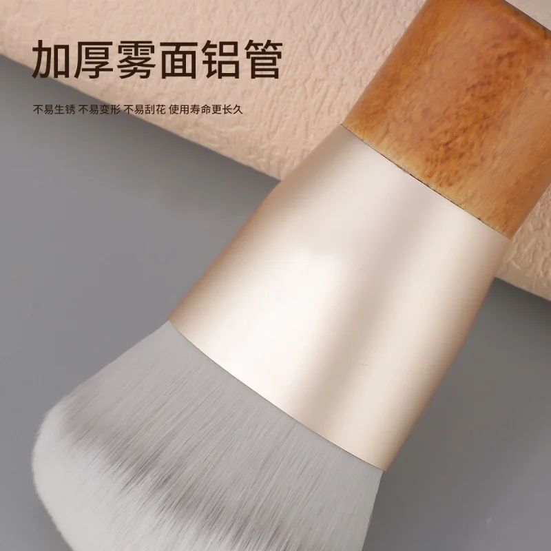 Hot-Selling New Product Single Big Fat Foundation Brush Seamless Base Makeup Powder Brush Round Beauty