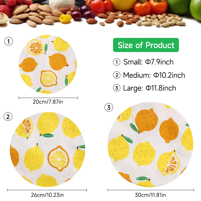 6 Pieces of 100% Cotton Bowl Covers for Washing and Reusing - Salad Bowl Dust Cover, Freshness Cloth, Bowl Cover