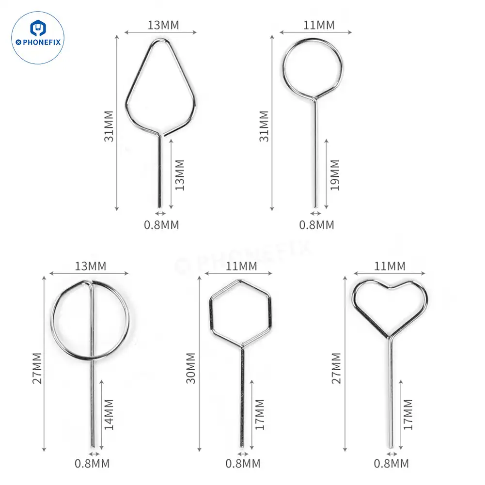 10/500Pcs SIM Tray Removal Tool Kit - SIM Eject Key Needle Pins for iPhone Samsung iPad Tablet - Disassembly Opening Repair Keys