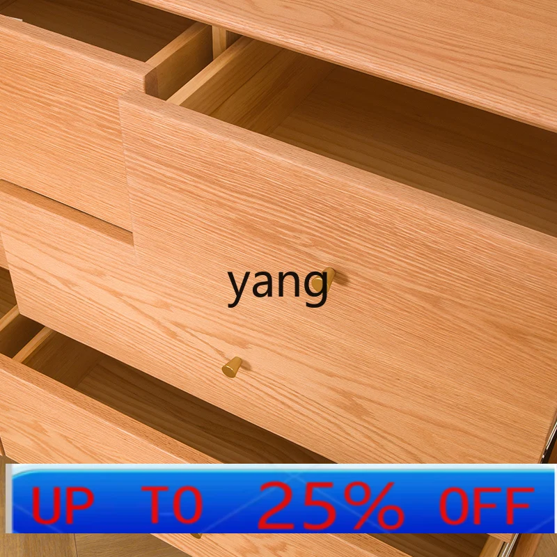 

CX all solid wood seven chest cabinet bedroom modern simple locker living room storage drawer cabinet