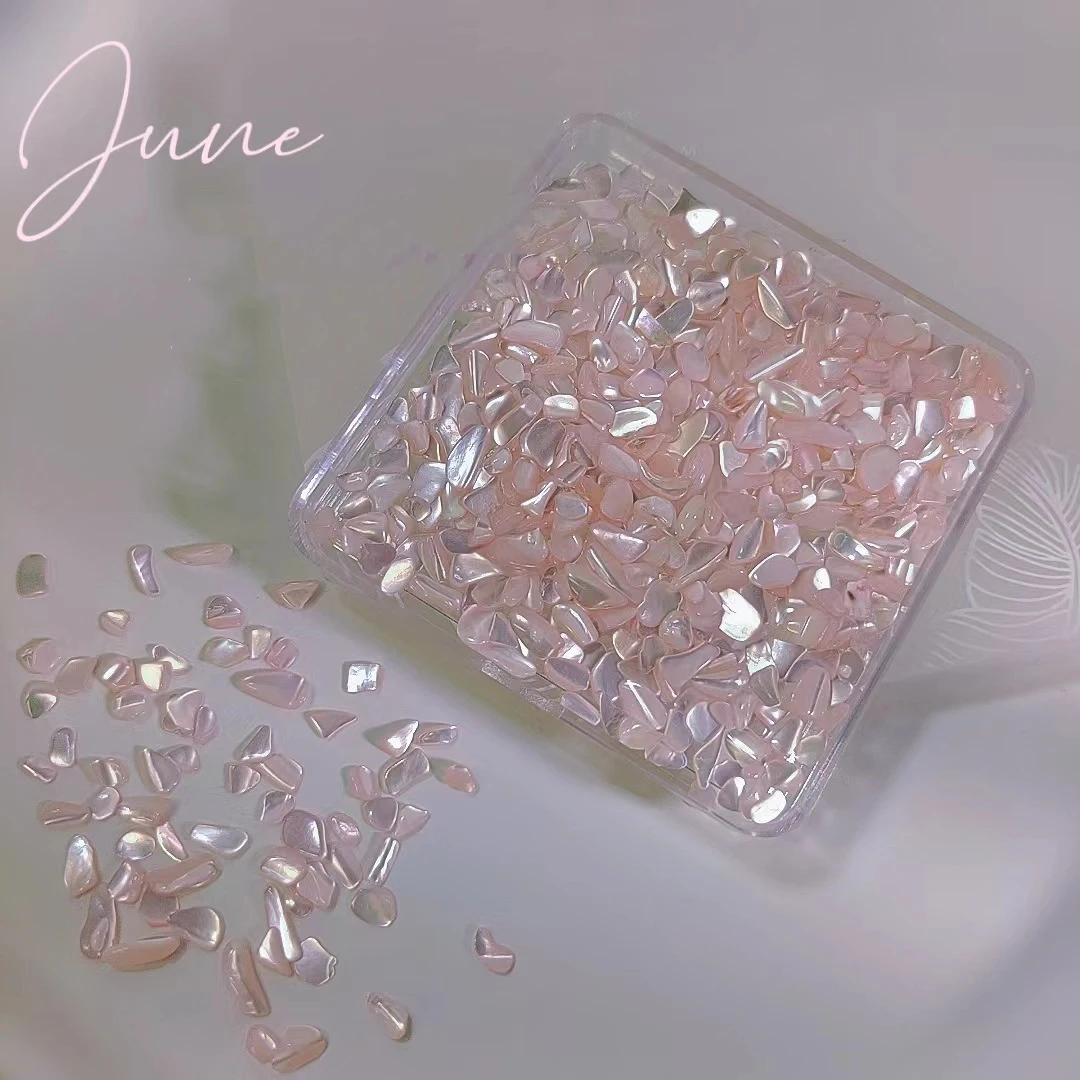 Irregular Colorful Shell Slice Mix Sizes 3D Aurora Abalone Seashell Fragment Sparkling Natural Shell Flakes & Stones Nail Decor*