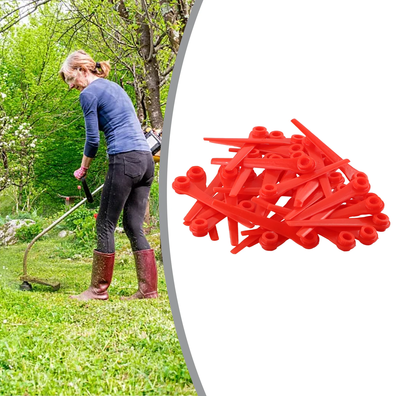 

100pcs Trimmer Blades Plastic Replacement 70mm For Grass Trimmer 9823 9825 For EasyCut Li-18/23R Garden Power Tools Accessories