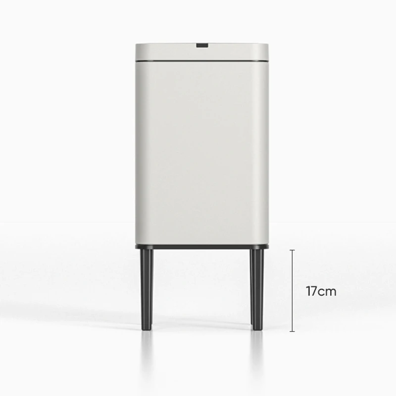 2026 New Smart Sensor Trash Can Kitchen Bathroom Toilet WasteBasket Stainless Steel Large Capacity Garbage High Foot Waste Bin