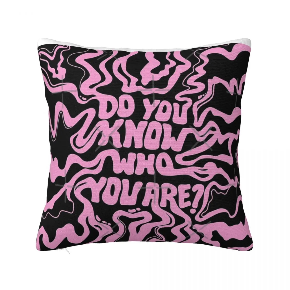 Do You Know Who You Are - Pink & Black Body Pillow Decorative Pillow Cushion Cover 45X45 Pillow Case Pillow Cover