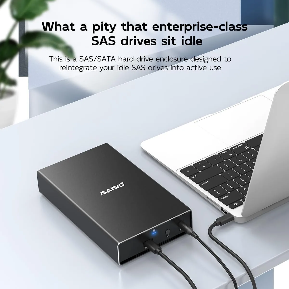 MAIWO SAS to USB 3.0 하드 드라이브 어댑터 SAS/SATA 하드 드라이브 인클로저 리더 도킹 스테이션 (2.5/3.5인치 HDD/SSD 호환, …