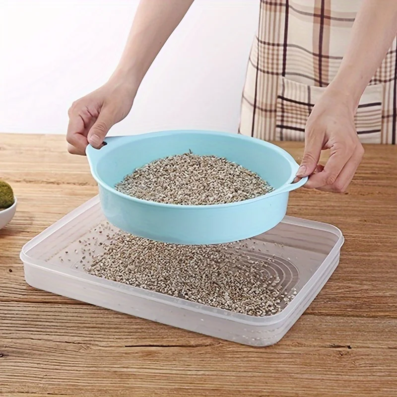 قطعة واحدة من البستنة سهلة الصنع: قطعة واحدة من مستلزمات البستنة، مناخل التربة، مناخل شبكية بلاستيكية، تصفية التربة المطحونة، الأحجار، أدوات عصارية