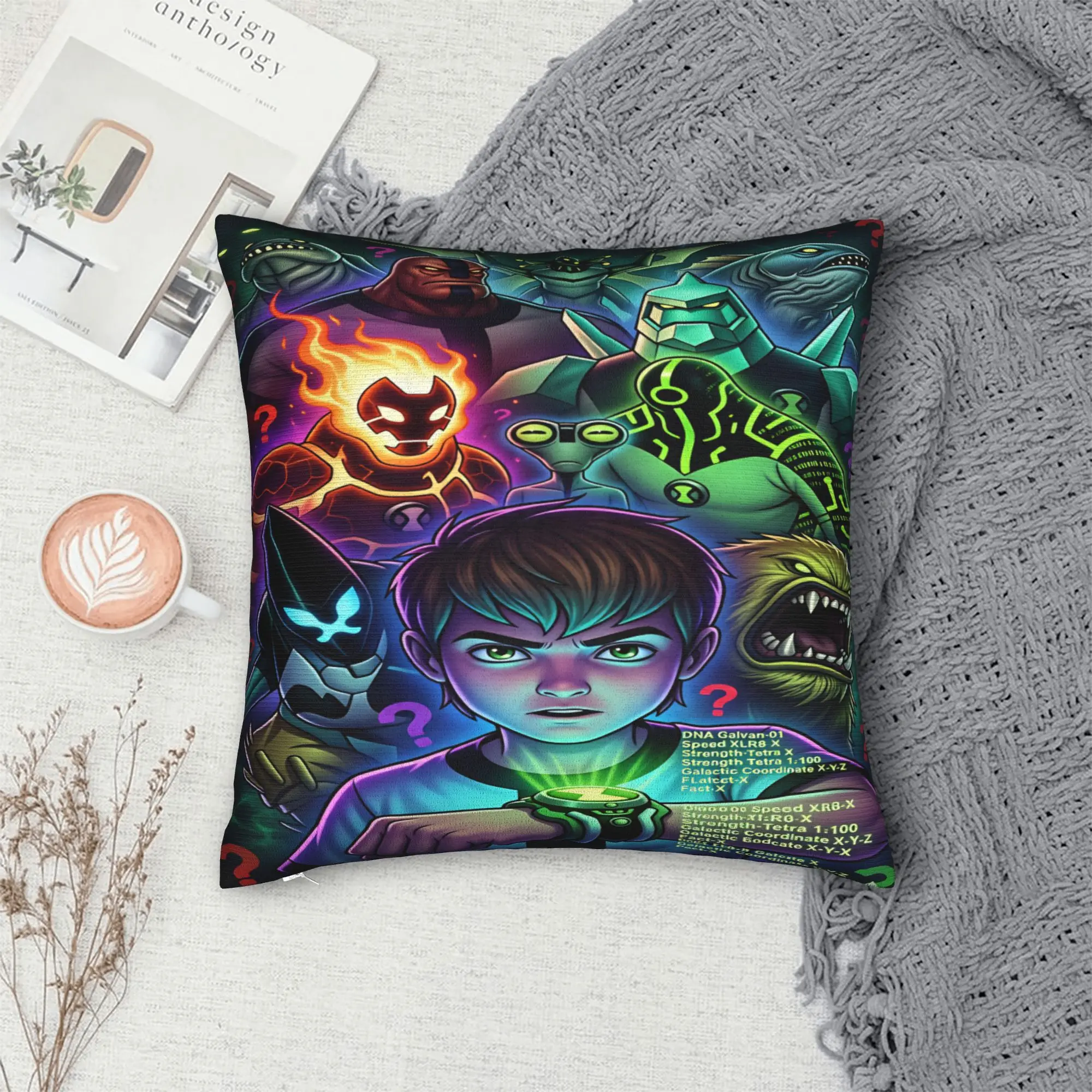 Ben 10 Cartoon Pillowcases  Kawaii Pillow Case For Wedding Party Home Decor Soft Pillow Cover