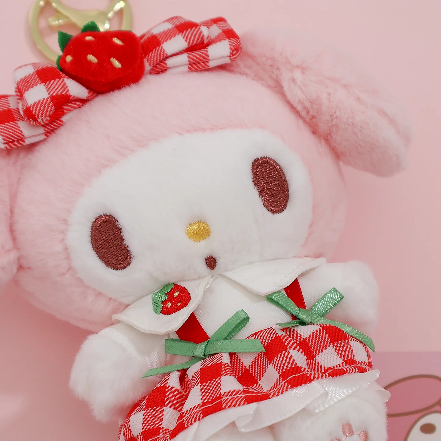 Oryginalny Sanrio Hello Kitty Melody Śliczny Dziewczęcy Brelok Zawieszka do Tornistra Zabawki Pluszowe dla Dzieci Breloczek Pluszak Prezent Urodzinowy Świąteczny
