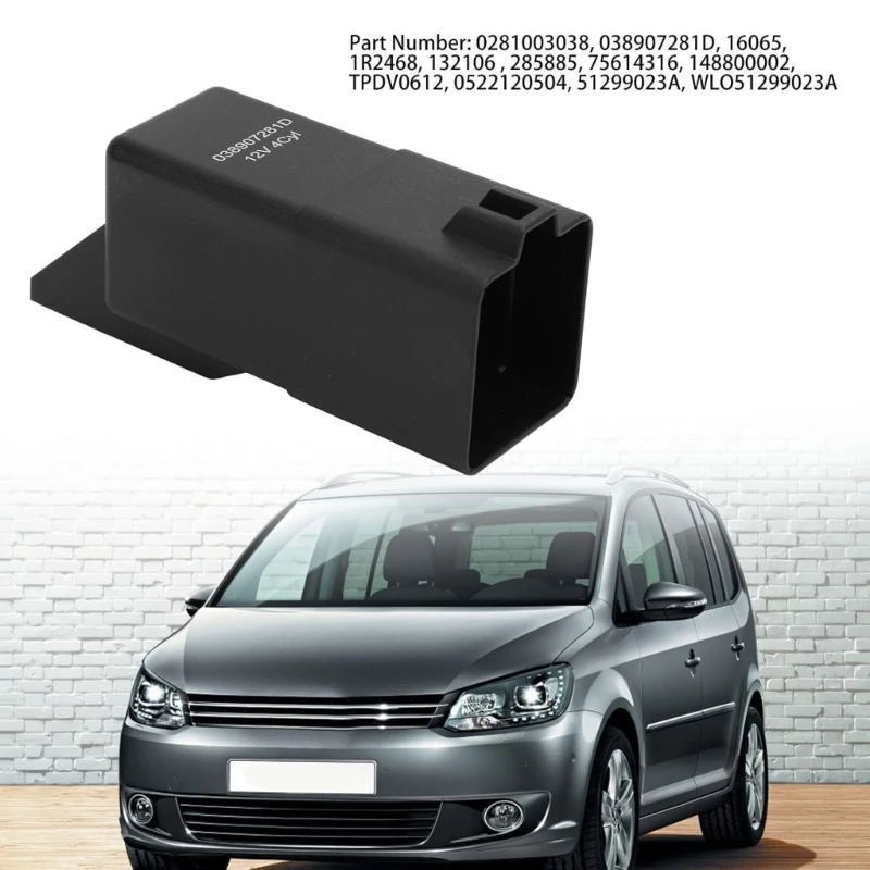 038907281D Preheat Unit 12V Service Part for Listed Vehicle Applications, Black Housing Single Unit for Routine Cold-Start Circu