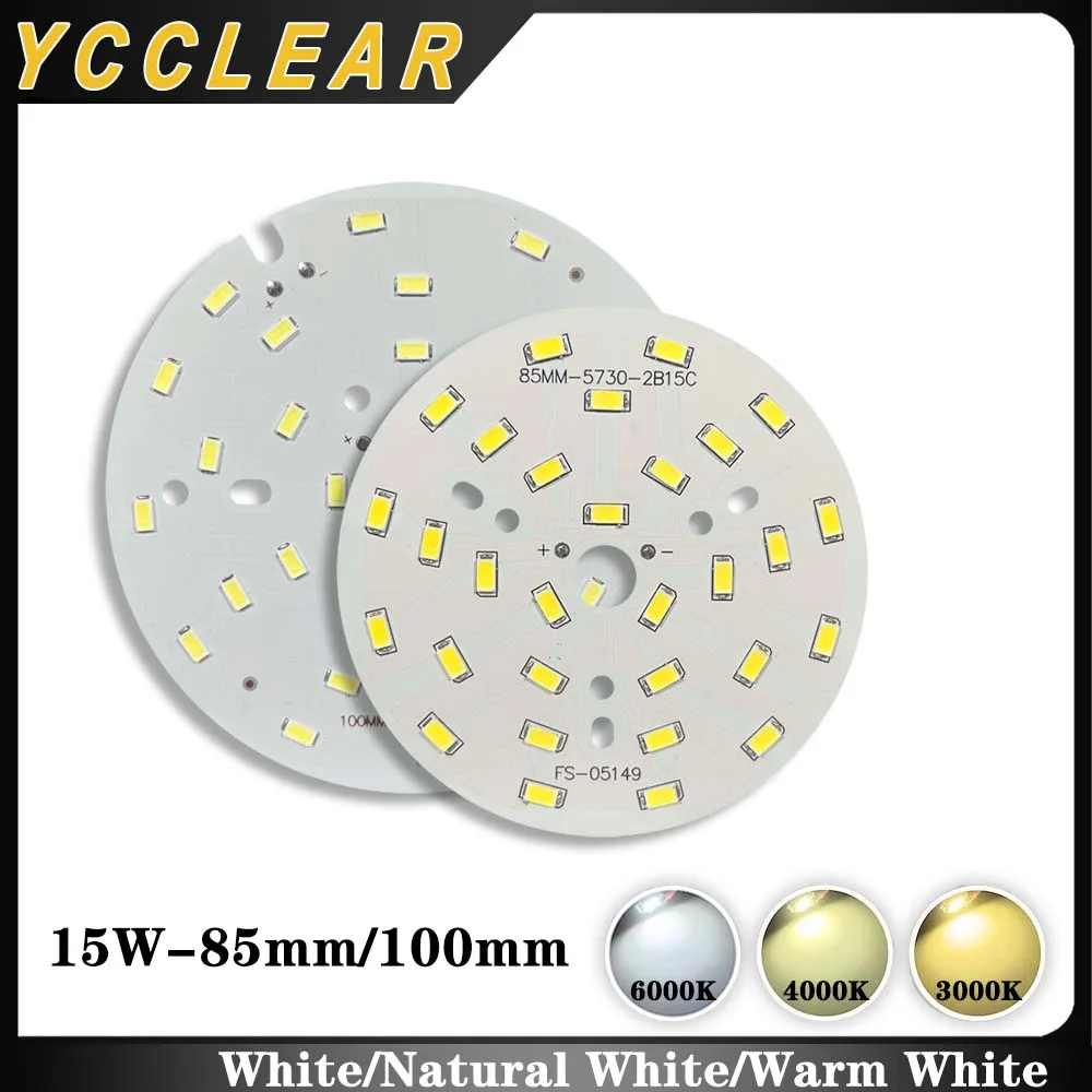 

10PCS LED SMD 5730 Lamp Panel 15W Dia 85mm 100mm PCB High Brightness Lamp Board Suitable For DIY Light Source Modificatio