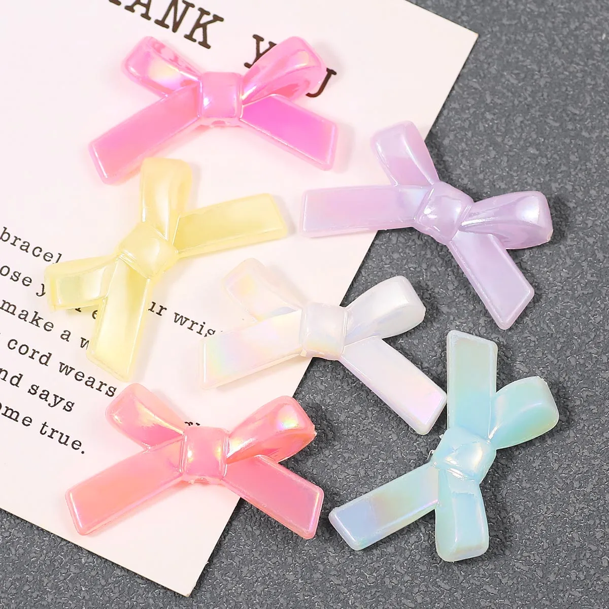 34 مللي متر الاكريليك هلام AB عبر نمط القوس مزيج اللون اليدوية DIY الخرز لصنع المجوهرات سوار إكسسوارات