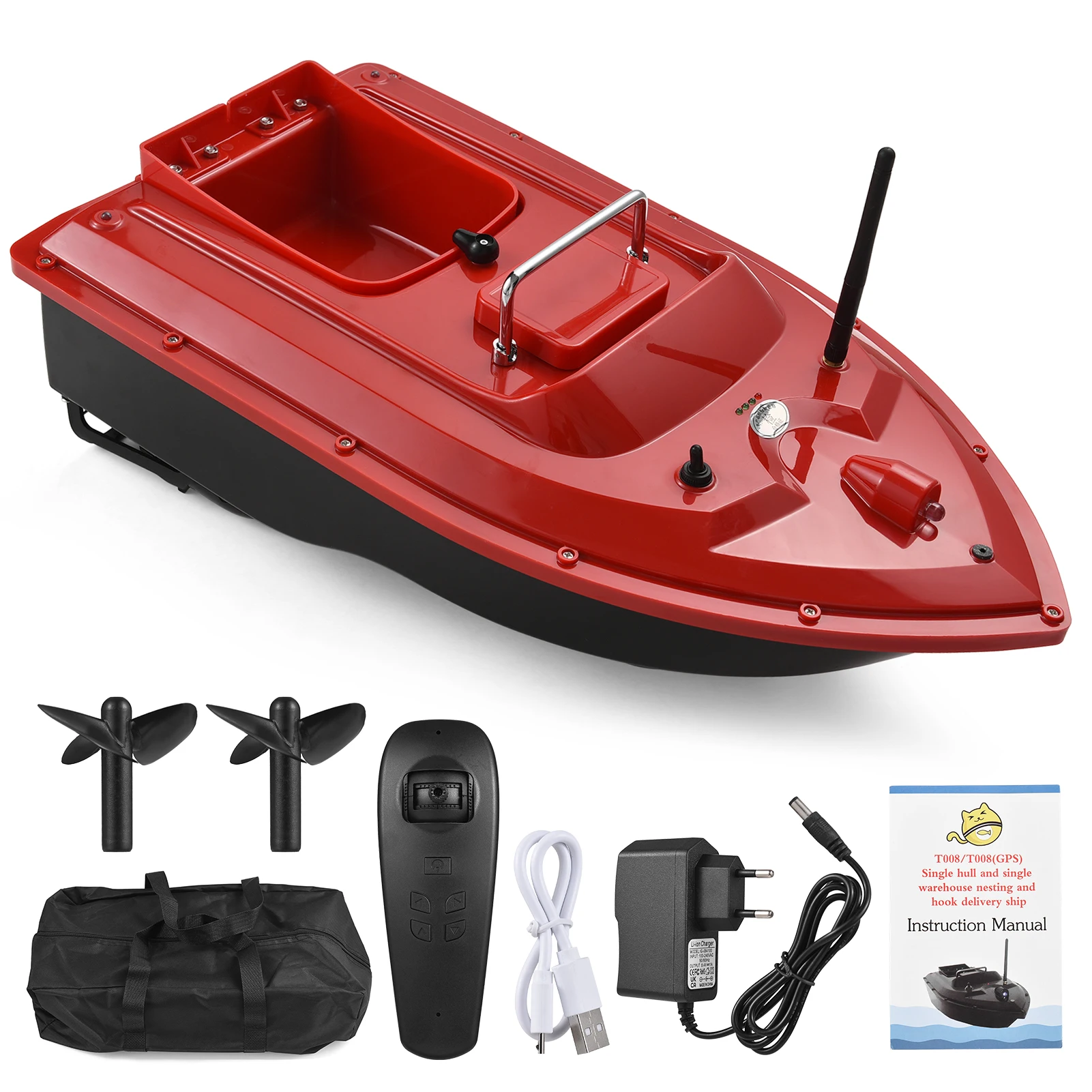 Bait Boat 500M Wireless Remote Control Fishing Bait Boat Fishing Feeder Ship Fishing Equipment 1.5KG Load Carp Initiator Boats