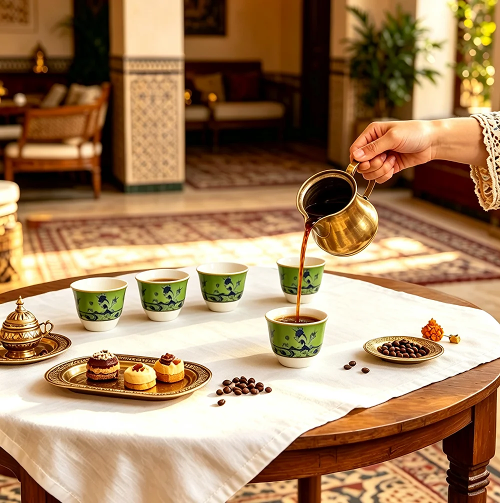 Oriental Series Ceramic Turkish Coffee Cup KUNG FU Tea Cup Household Light Luxury 6pc Tea Cup Set Wedding Birthday Gift ﻿ view 6