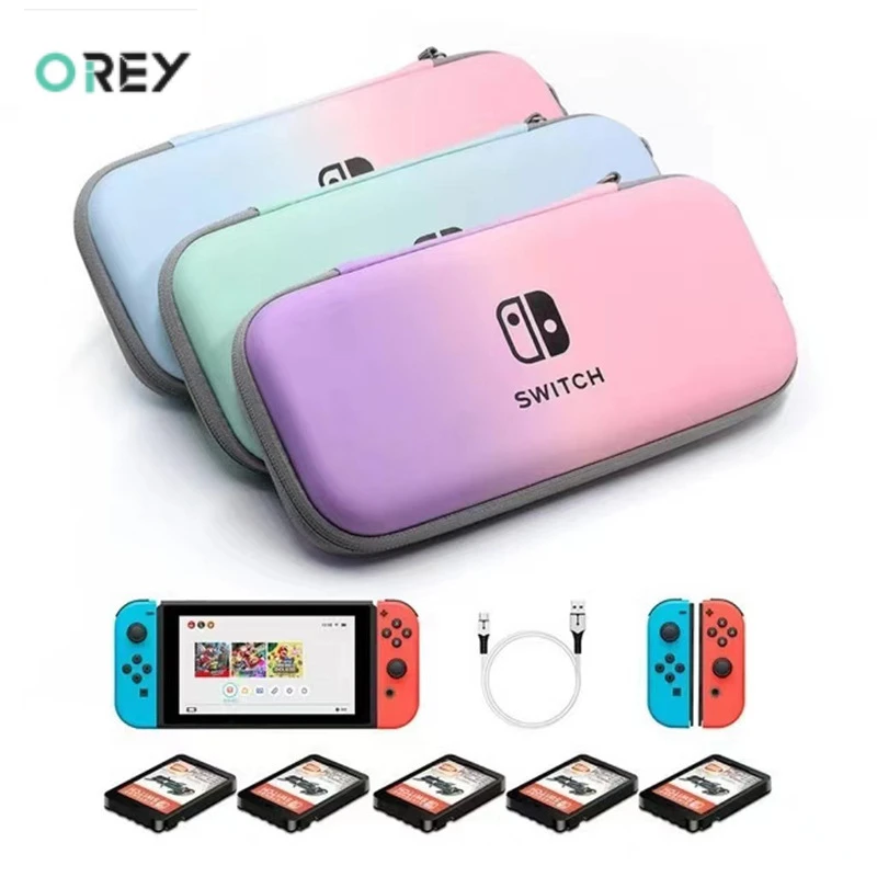 

For Nintendo Switch OLED Storage Bag Gradual Color Changing Host Accessories Pack Nintendo Switch Storage Bag