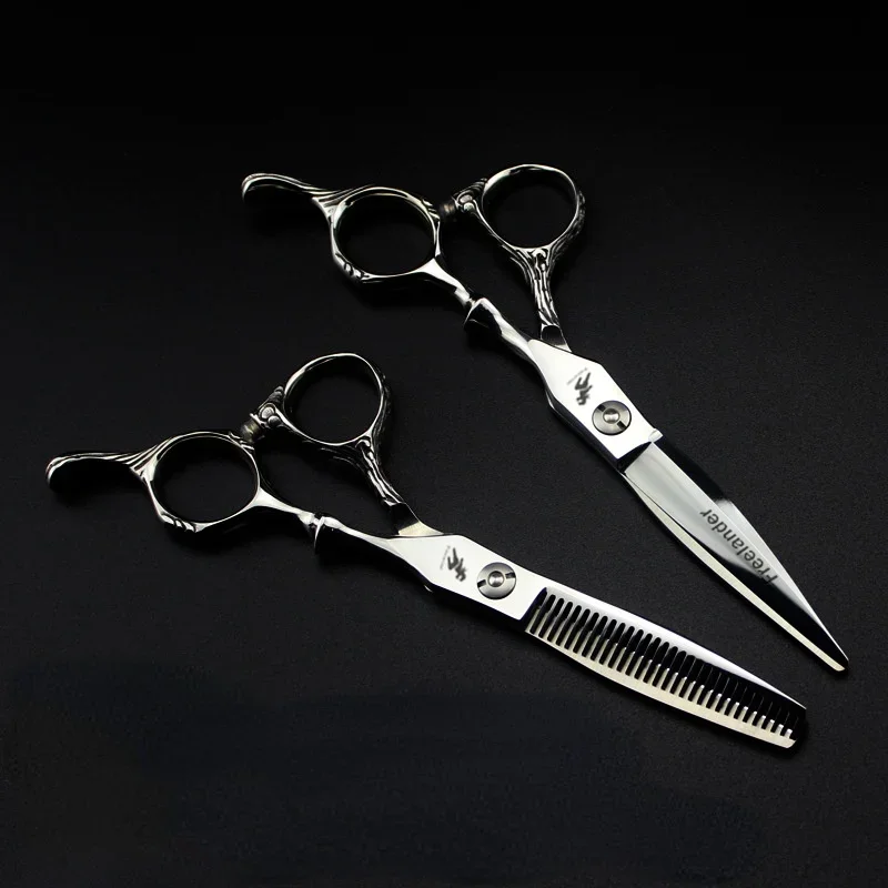 Freelander Barber Hair Scissors 6 inch Professional Hairdressing Scissors With Japan Sink Screw Hair Cutting Thinning Scissors