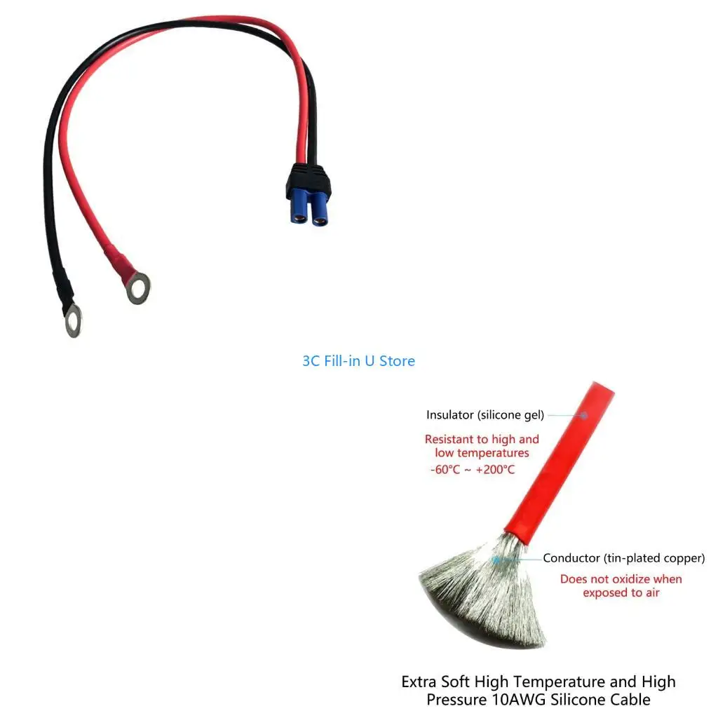 G8TA O-End Battery Cable with EC5 End for Daily Wiring and Routing