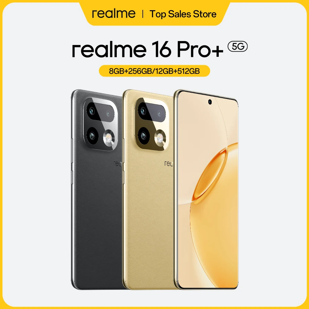 realme 16 Pro Plus Smartphone NFC Snapdragon 7 Gen 4 Chipset 200MP Camera 50MP Periscope Telephoto 7000mAh Battery 80W Charge