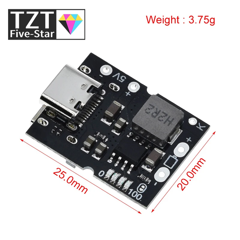 Type-C USB 5V 2A Boost Converter Step-Up Power Module Lithium Battery Charging Protection Board  LED Display USB For DIY Charger