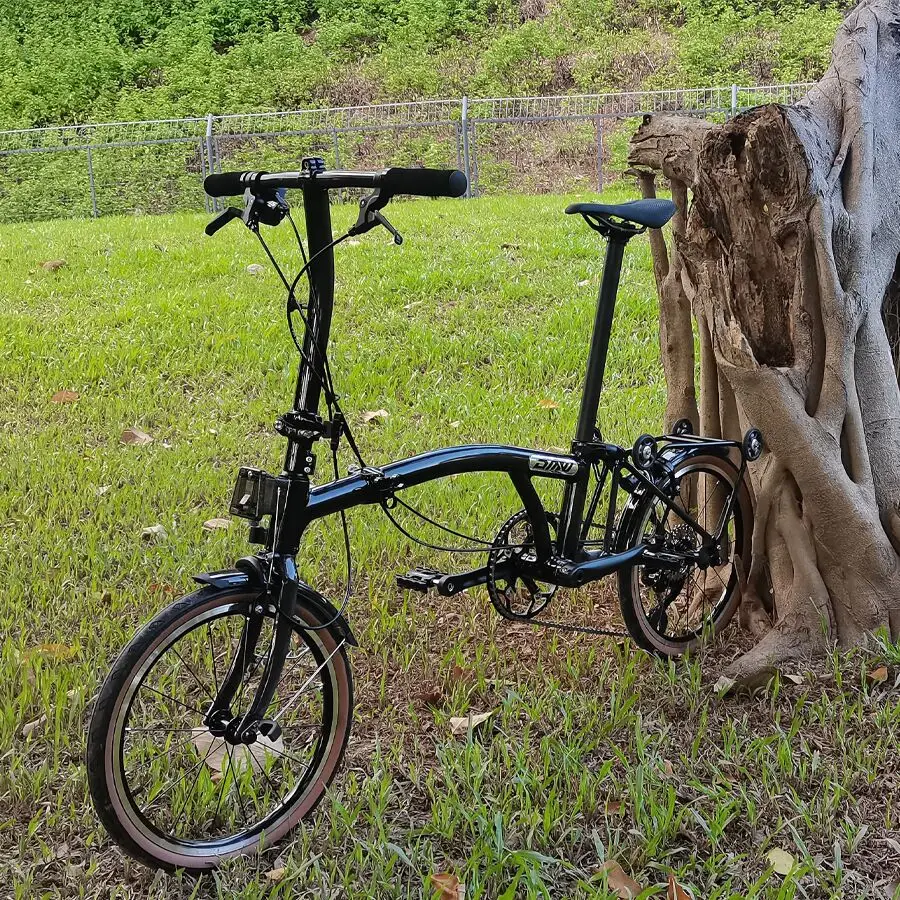 

CRANSTON S Handlebar Ultra-light 6.5kg Carbon Fiber Folding Bicycle 16 Inch 7 Speed C Brake Men's Women's Three Fold City Bike