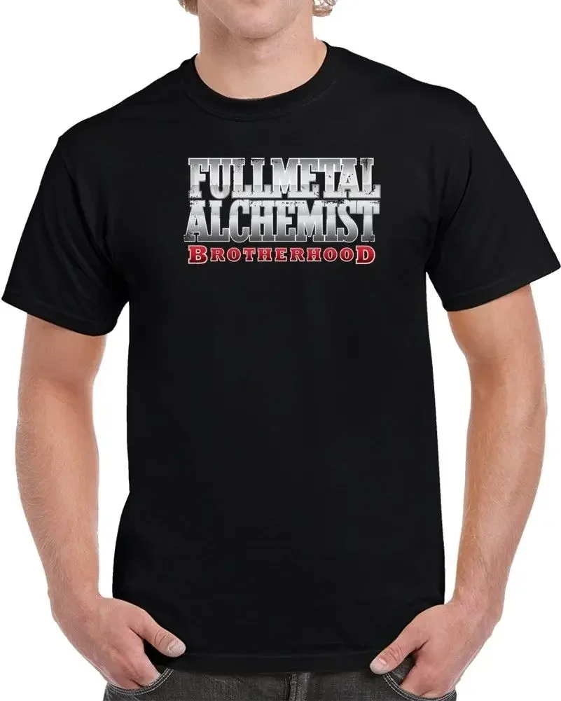 Newest Letter Print Fullmetal Alchemist Japanese Shonen Anime T-Shirt Brand New 100% Cotton T-Shirt Casual Man Tees