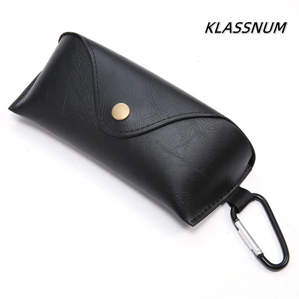 Men Women PU Leather Sunglasses Case With Metal Buckle Myopia Glasses Box Eyeglasses Holder Bag Protector Eyewear Accessories