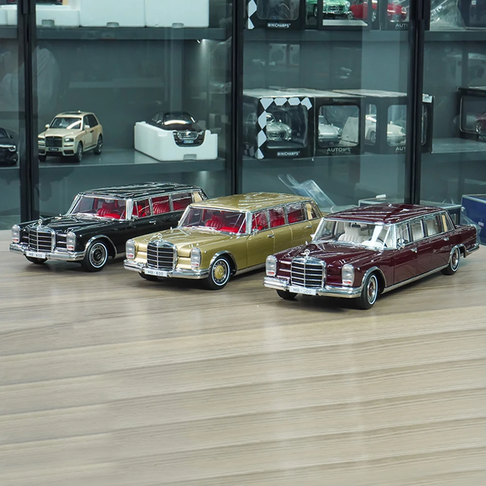 

Kengfai 1:18 ДЛЯ Benz Pullman W100 Benz 600, литье под давлением сплава, коллекционный дисплей для друга, подарок на день рождения, модель автомобиля