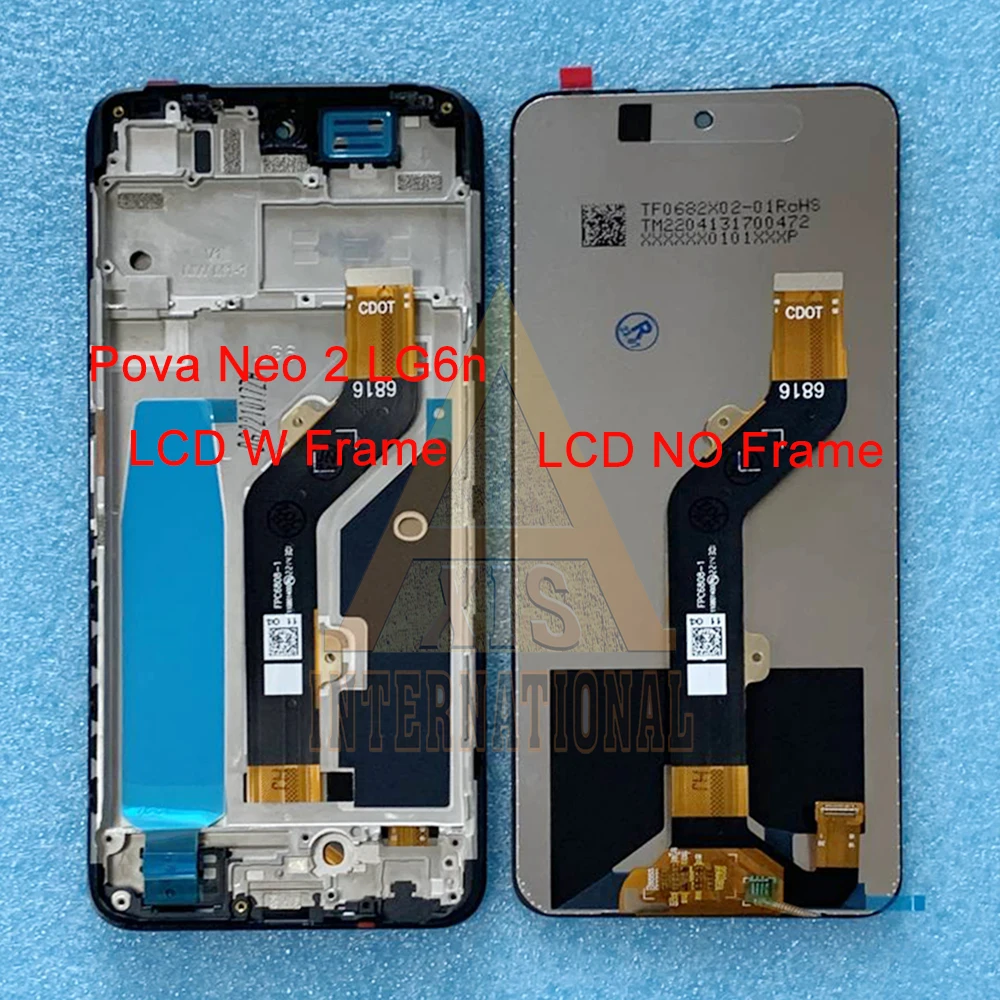 For Infinix Tecno Pova Neo LE6 LE6h LCD Neo 2 LG6n LCD Display Screen Frame Touch Panel For Tecno Pova Neo 3 LCD LH6n Display