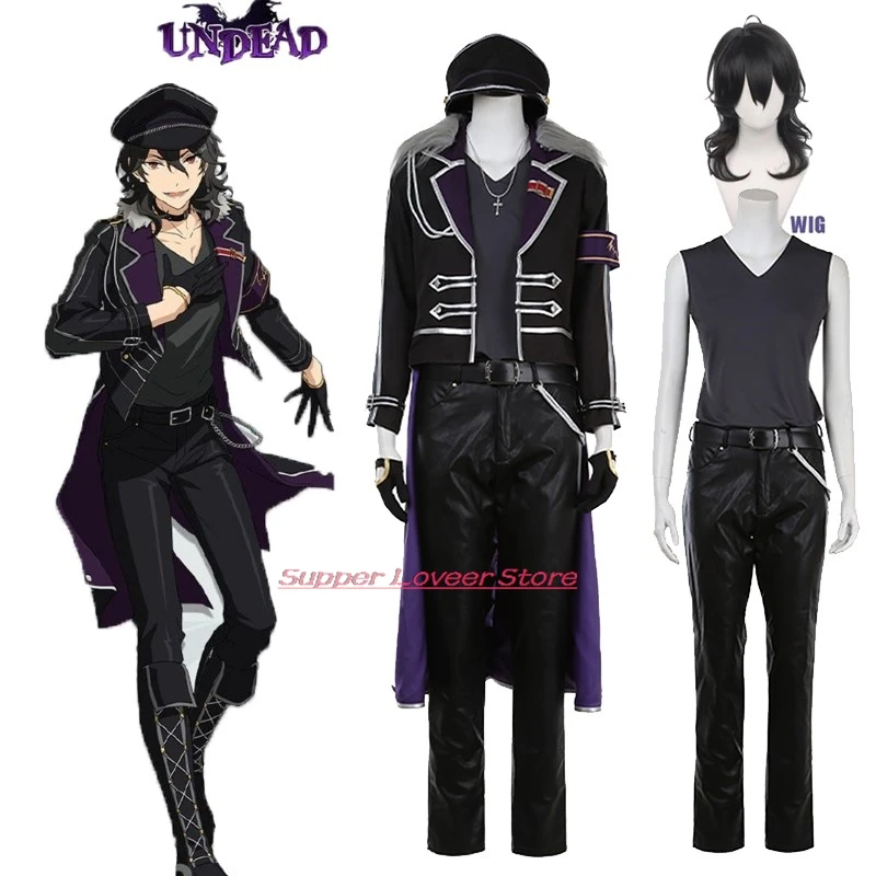 Sakuma Rei Cosplay Fantasia com Peruca, Jogo Conjunto Estrelas, Conjuntos Uniformes, Uniforme, Fatos, Jogo, Hakuze, Kaoru, Ogami, Koga