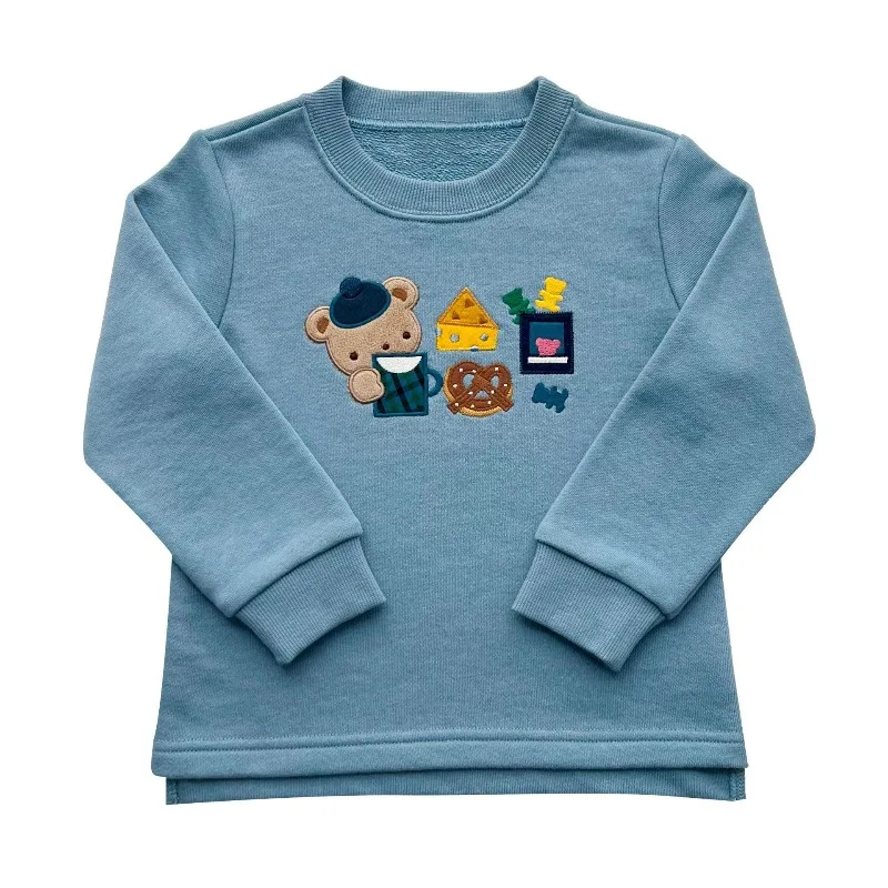 

Осенние детские толстовки с печеньем, медведем, блинной ткани, толстовка с капюшоном для маленьких мальчиков, толстовки для девочек, рубашка для девочек, одежда для малышей, топы, свитшот для мальчиков