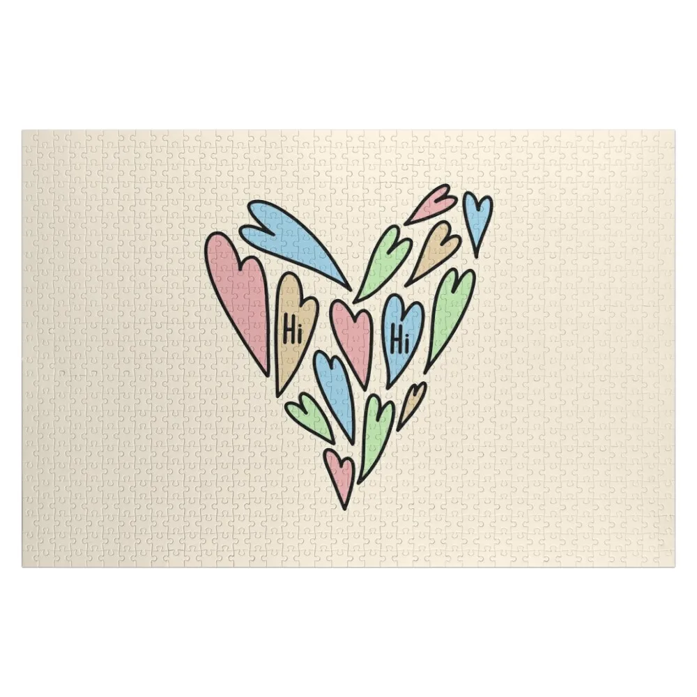 Heartstopper - Charlie and Nick - Hi Hearts Jigsaw Puzzle Custom Personalized Photo Gift Wood Name Works Of Art Puzzle