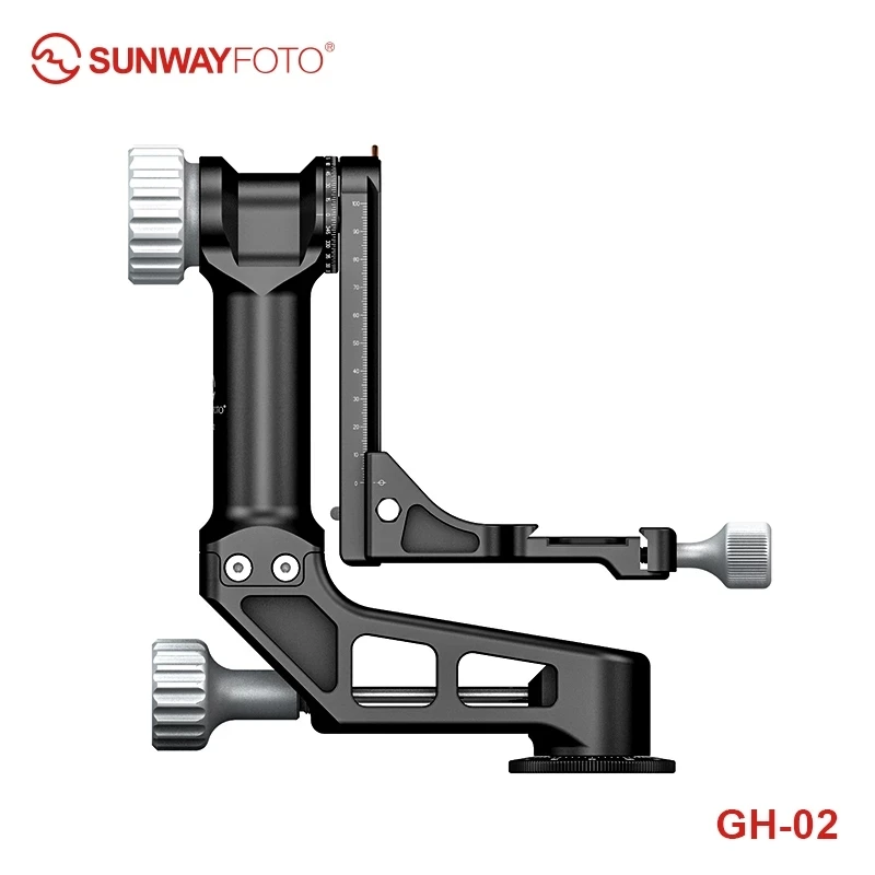 SUNWAYFOTO GH-02 Gimbal Head Aluminum Heavy Duty Pan Tilt Head for Telephoto Lens Camera Tripod Bird Photography GH2 Benro