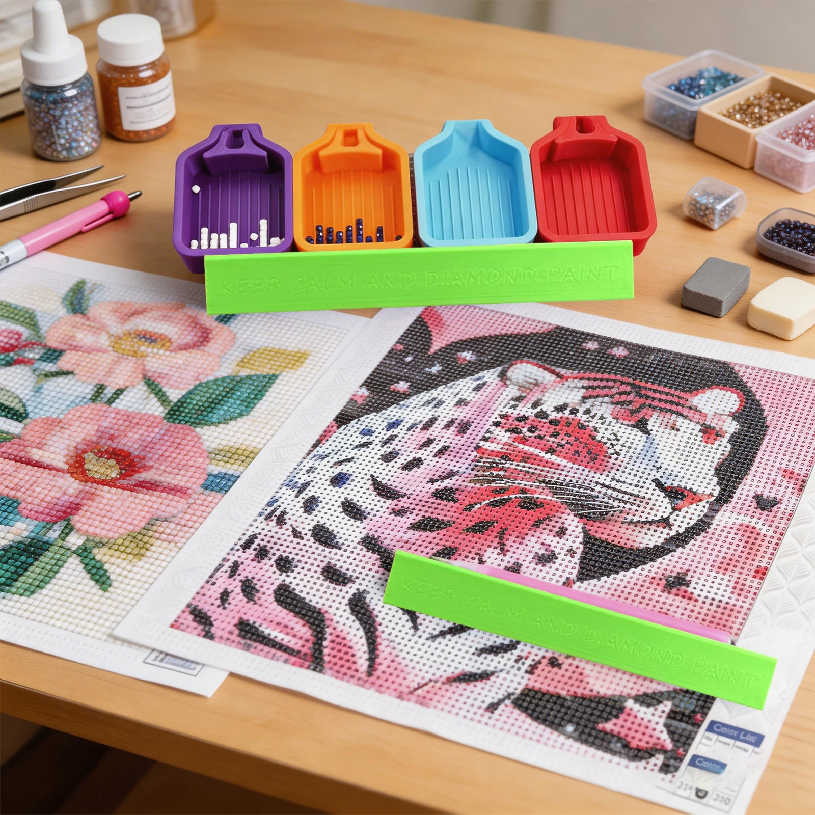 NEW Diamond Art Tray Holder Magnetic Diamond Painting Accessory Holder Lightweight for DIY Crafts Light Pad Easel Drafting Table view 6