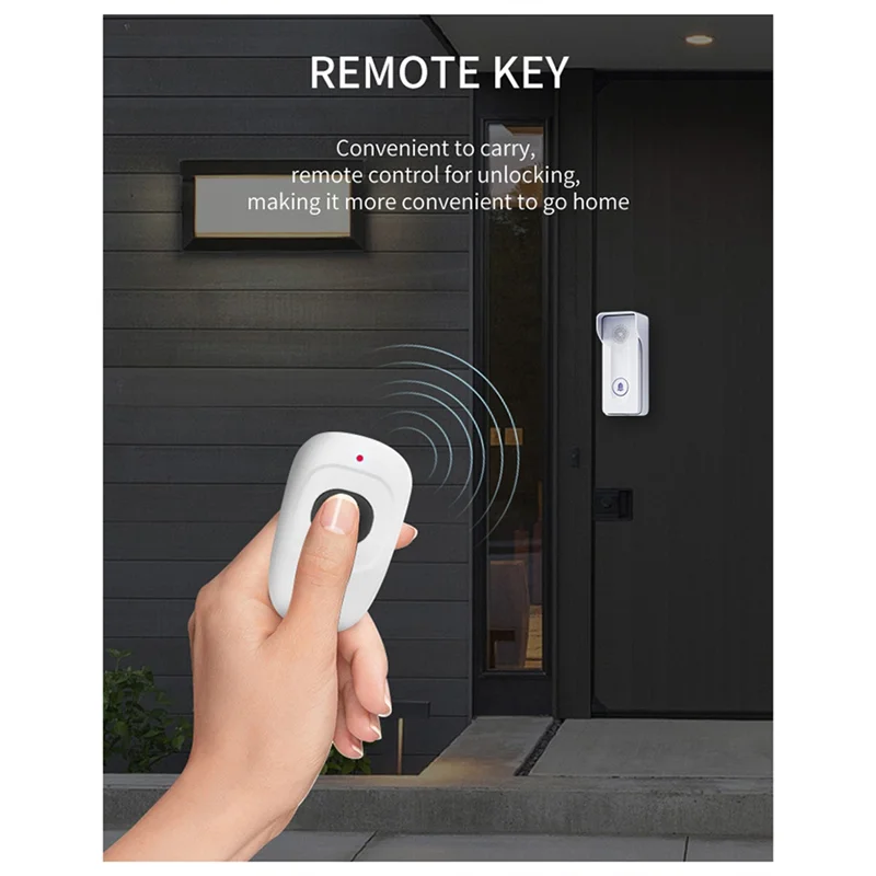 AAAEL-New 800M Long Distance Outdoor Doorbell Wireless Intercom Door Phone Unlocking Two-Way Intercom 433Mhz