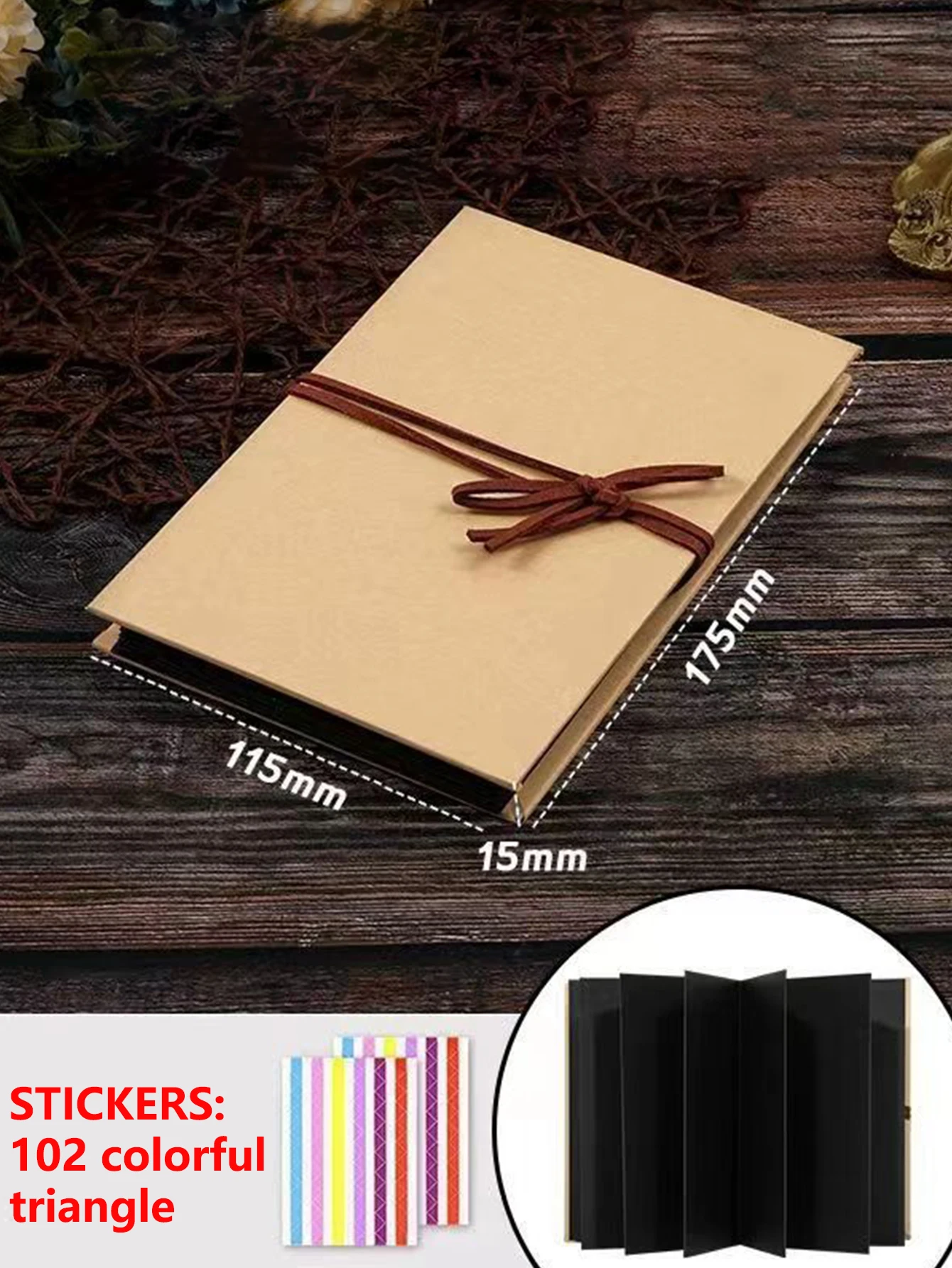 18 Sheets Folding DIY Photo Album Accordion Vintage Photo Album Record Beautiful Life Growing Memorial Album Memory Books Gifts