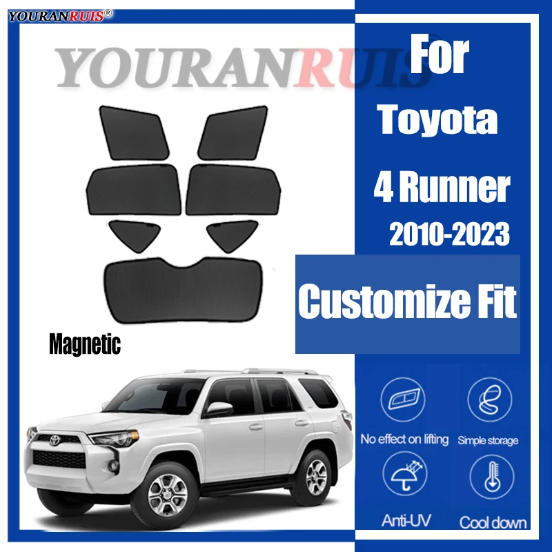 

Customize For Toyota 4Runner 2010-2023 Car Side Windows Sunshade Curtains Mesh Heat Insulation Protect Privacy Accessories