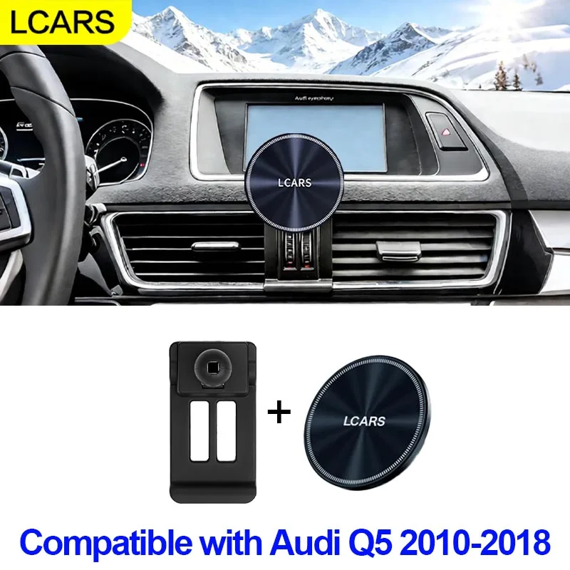 Lcars Car-Specific Mobile Phone Holder – Suitable for Audi Q5 2010-2018, Magnetic Phone Mount, Rotatable and Adjustable