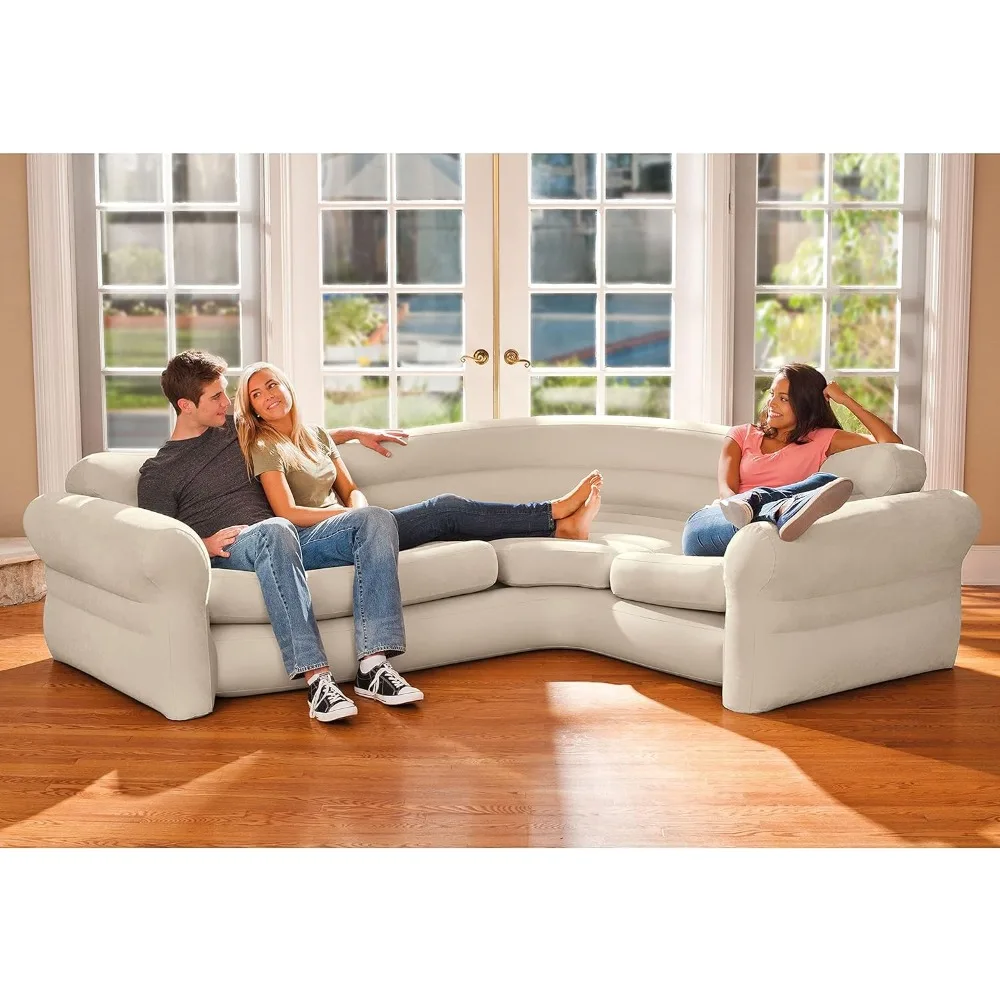 Inflation 2-in-1 inflation vent valve corner living room inflatable mattress combination sofa living room or dormitory