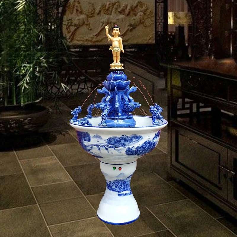 Temple household, circulating atomized water fountain c