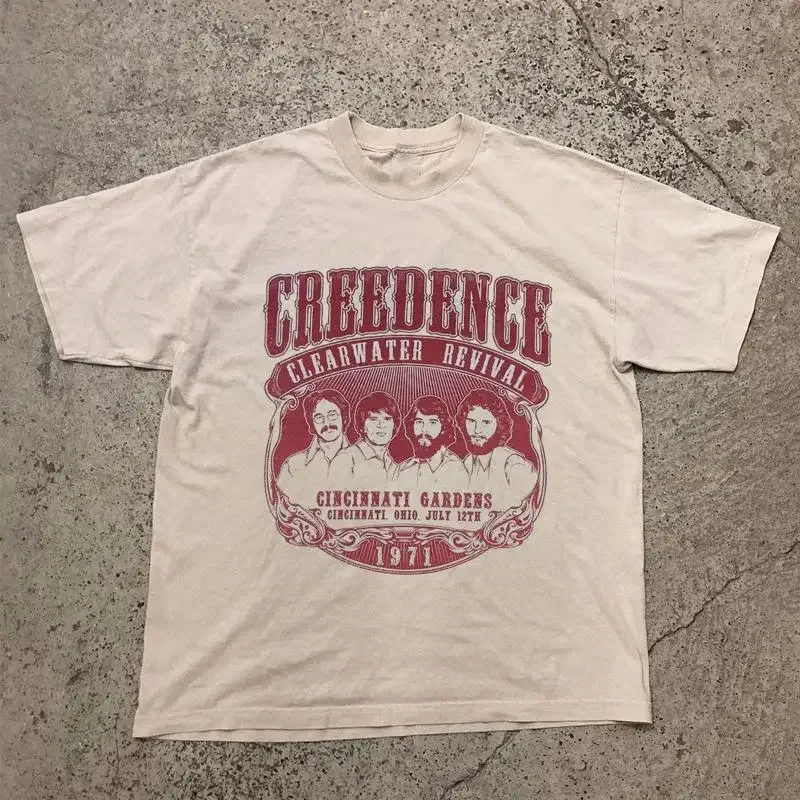 Creedence Clearwater Revival 1971 Live In Concert T Shirt Full Size S 5XL