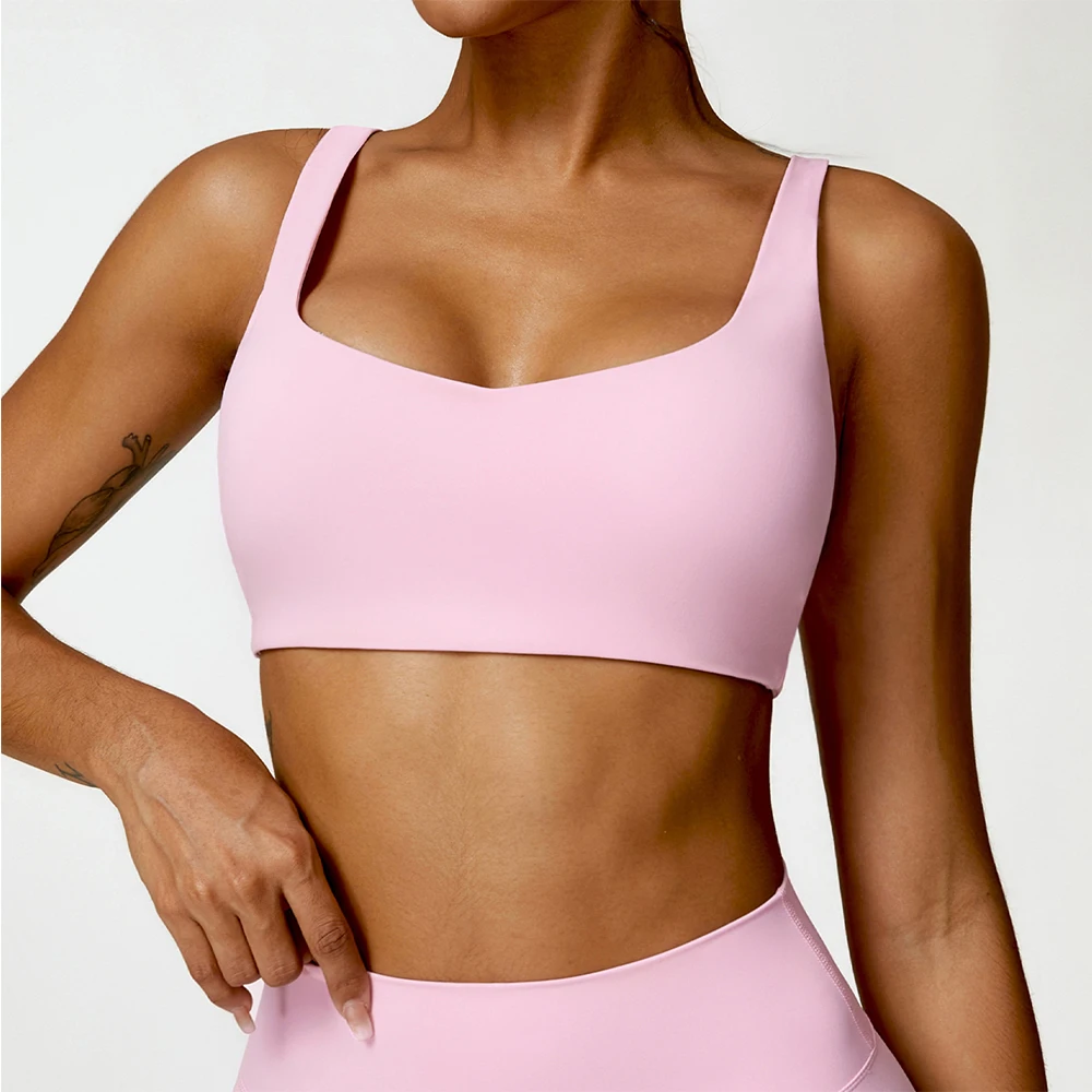 

Yoga Bra Women's Breathable Sports Vest Sweat-absorbent Shockproof Sports Underwear Running Fitness Workout Crop Top Gym Clothes