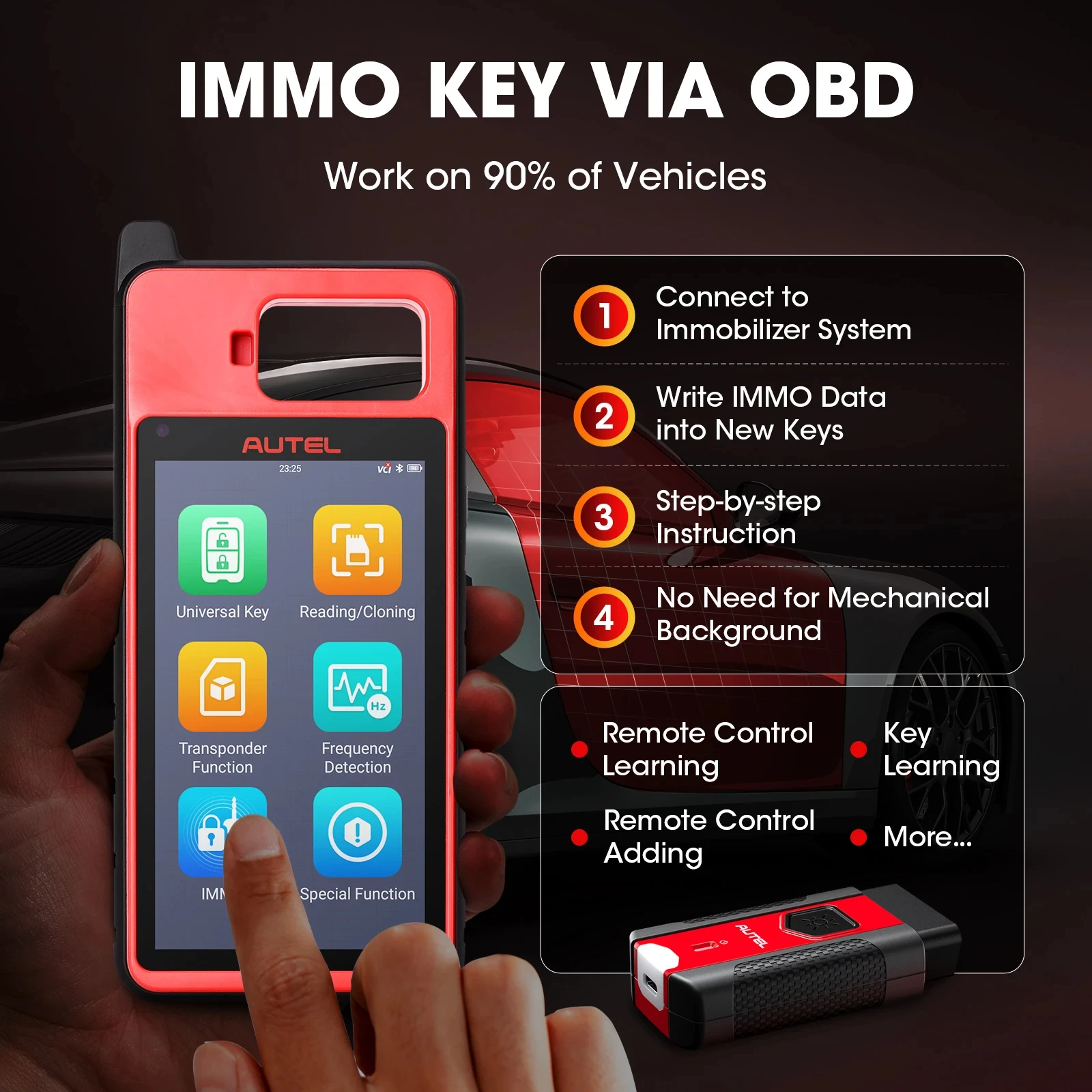 2024 Newest Autel MaxiIM KM100 Key Fob Programming Immobilizer Tool Brazil Version Work With Fiat Brazil GM Brazil Maruti Suzuki