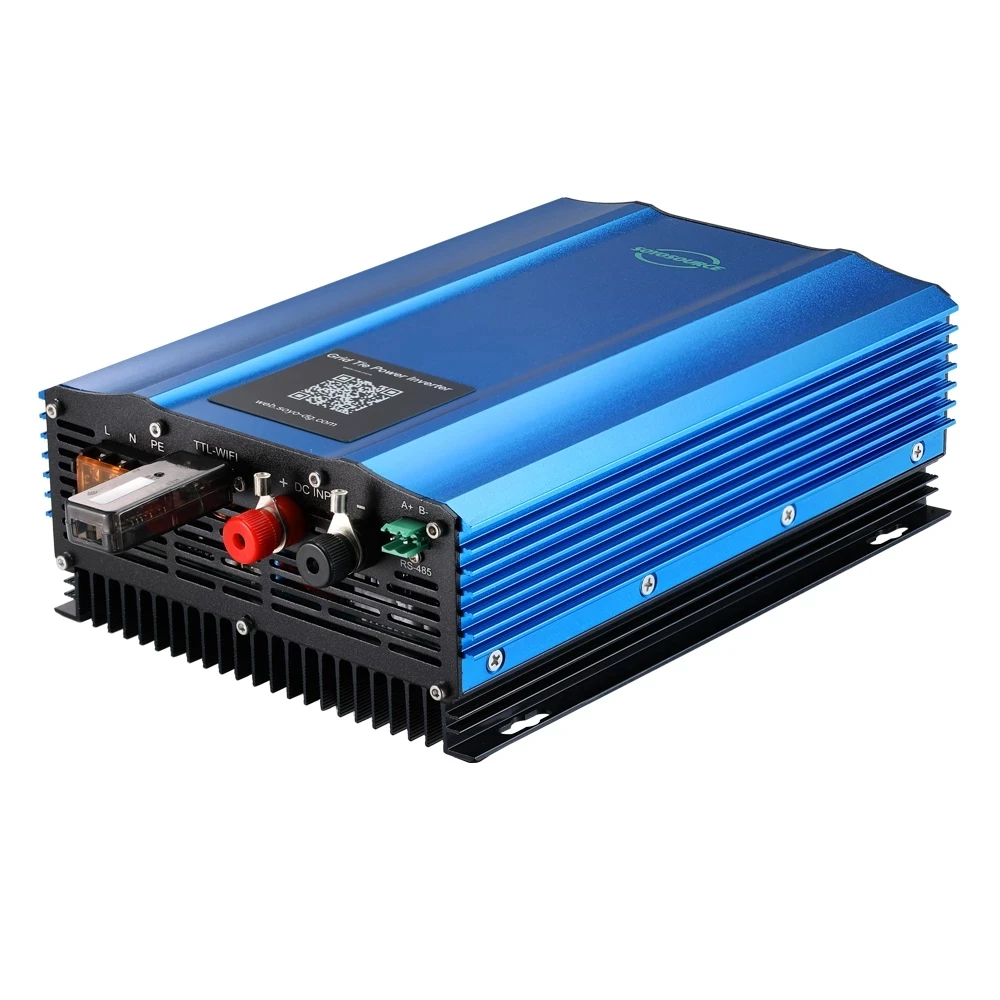 Optional 1000W 1200W WIFI Grid Tie Inverter with Limiter MPPT Pure Sine Wave Solar Panel Battery Discharge On Grid Inverter